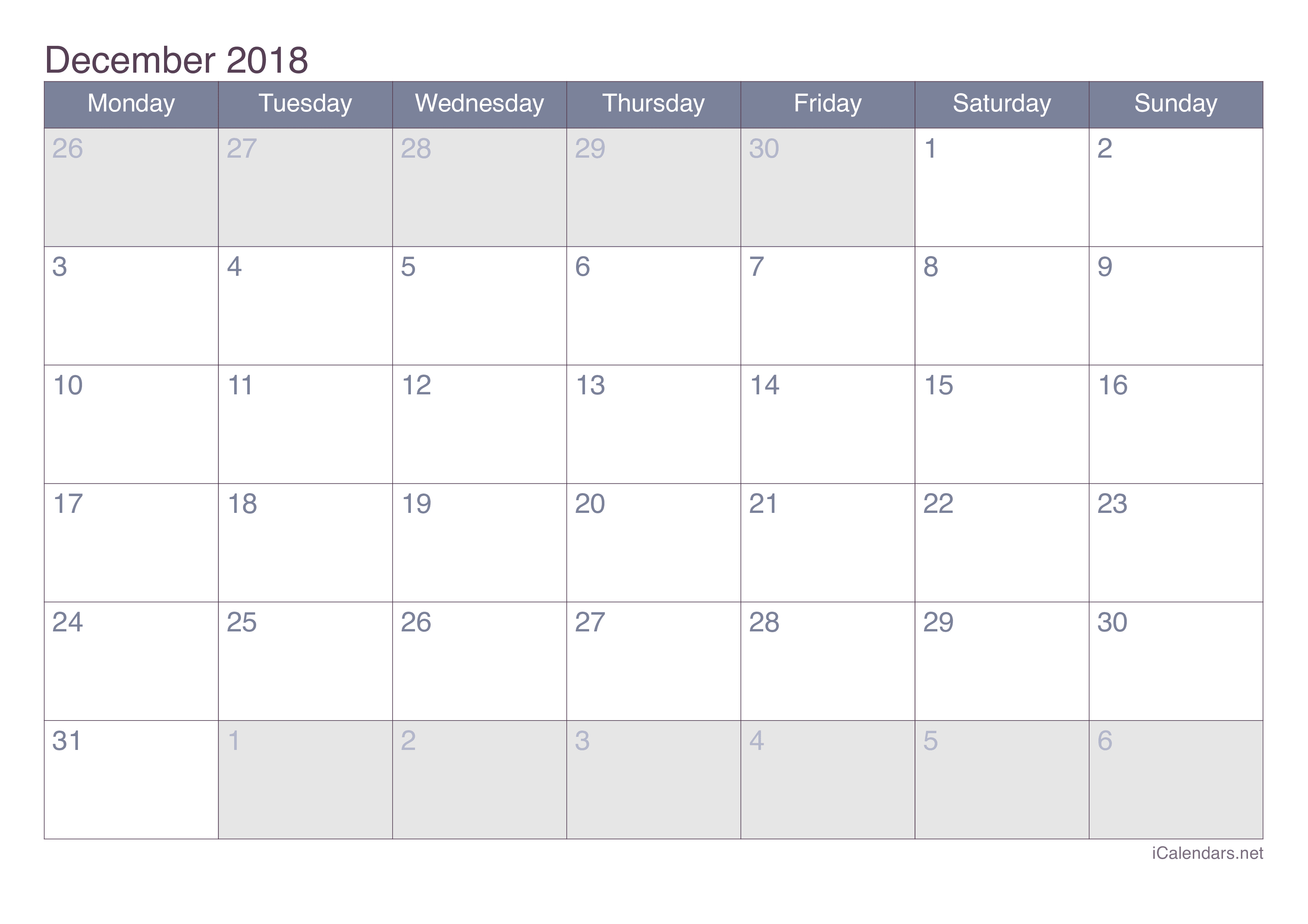 december-2018-printable-calendar-icalendars