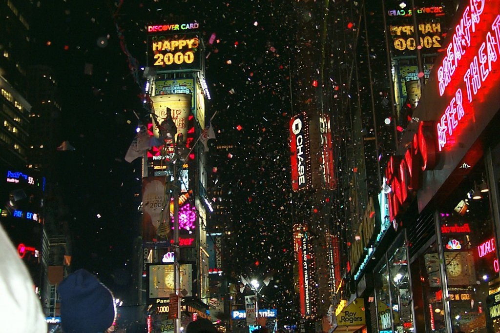 Times Square on New Years' Eve 1999-2000, New York, USA