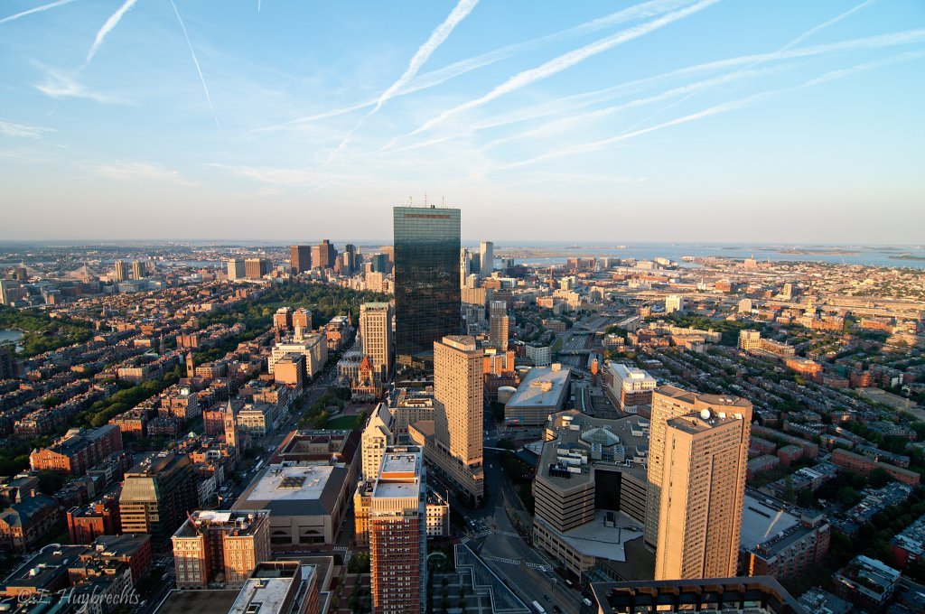 Downtown Boston from the Prudential Tower in June 2010