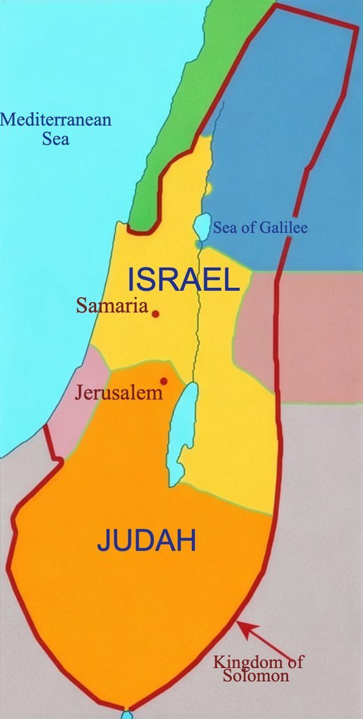 The kingdom of Israel at the death of King Solomon