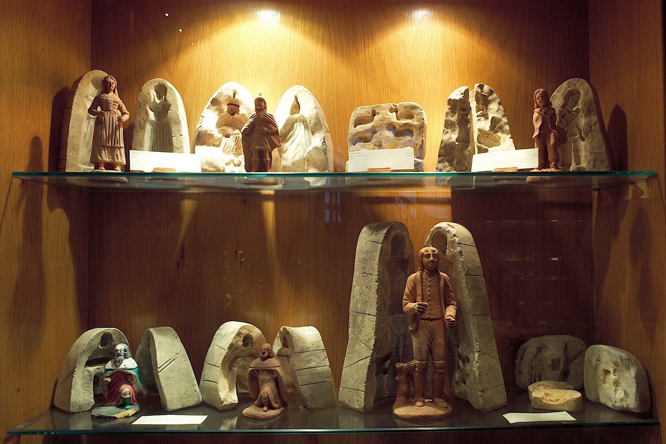 Collection of molds by Jean-Louis Lagnel for his santons, kept at the Marcel Carbonel Museum