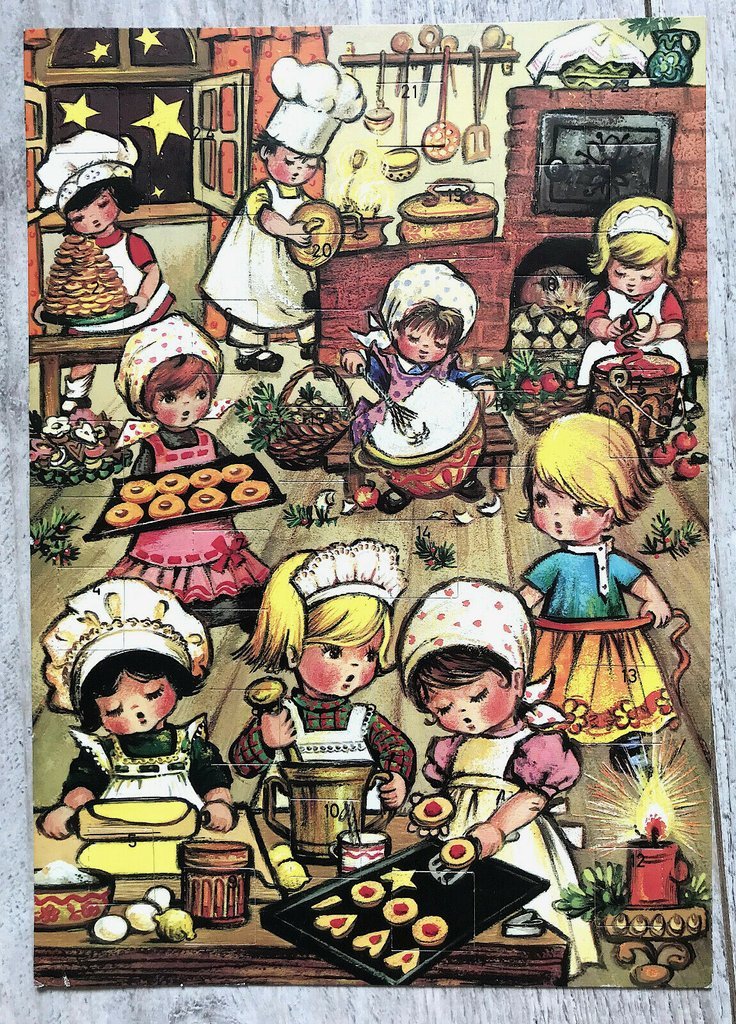 Advent calendar from the 1930s or 1940s