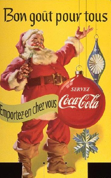 Coca-Cola advertising card around 1931, with the slogan "A good taste for all"