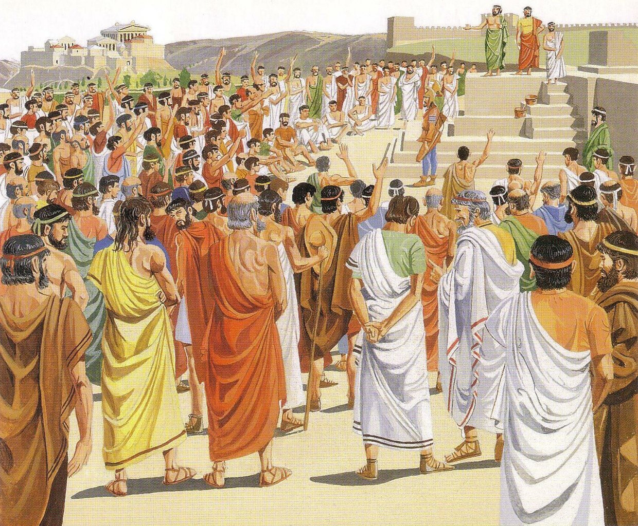 Illustration of the assemblies at the Pnyx