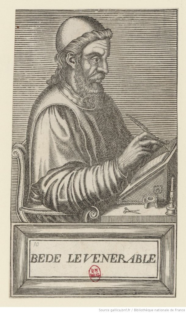 The Venerable Bede, wood engraving