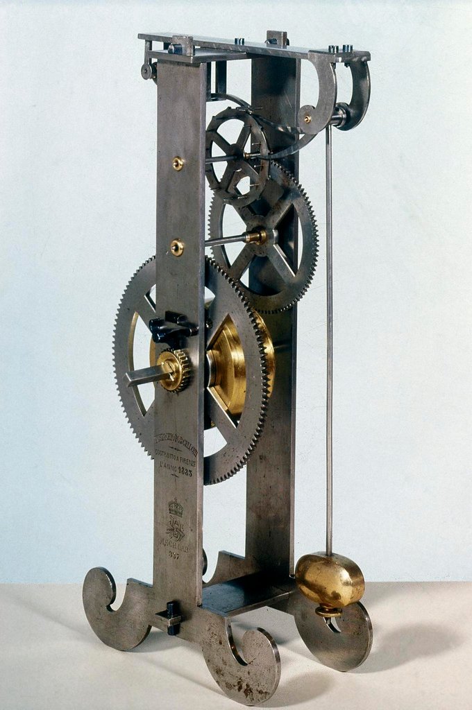 Model of the clock made by Eustachio Porcellotti in Florence, Italy, in 1883.