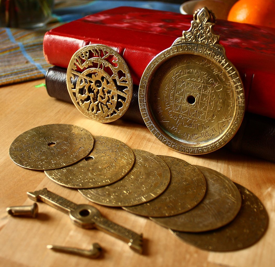 Astrolabe taken apart, dated to the 18th century, North African origin