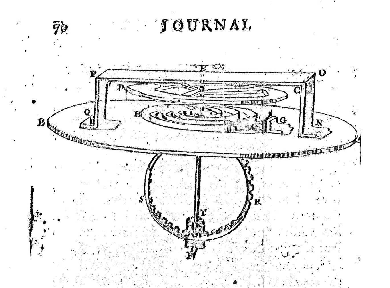 Drawing by Huygens published in the Journal des sçavans of 25 February 1675.