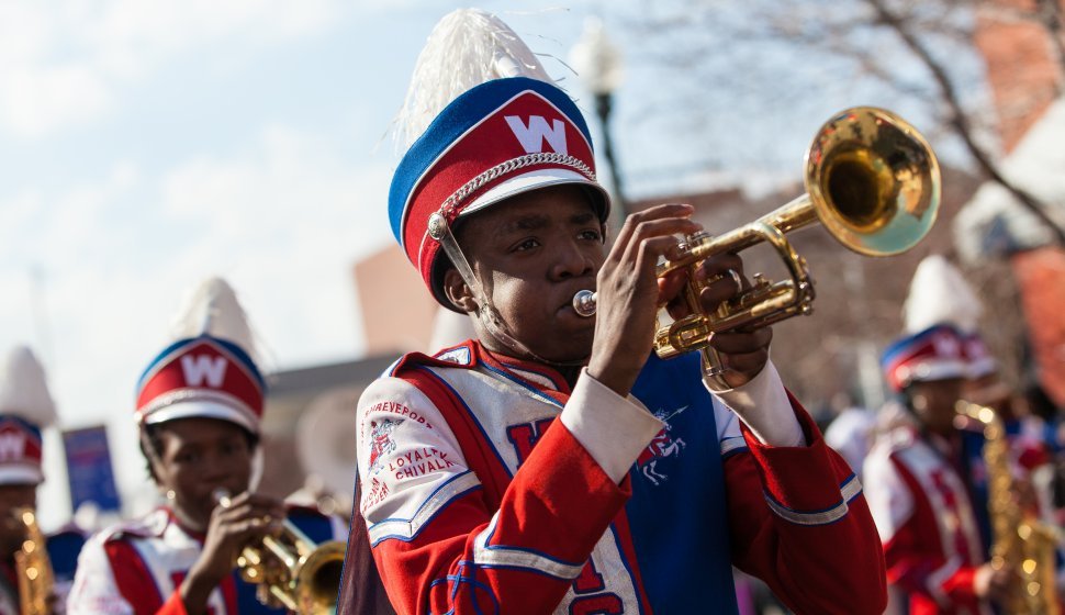 Marching Bands for Mardi Gras Parade in Shreveport