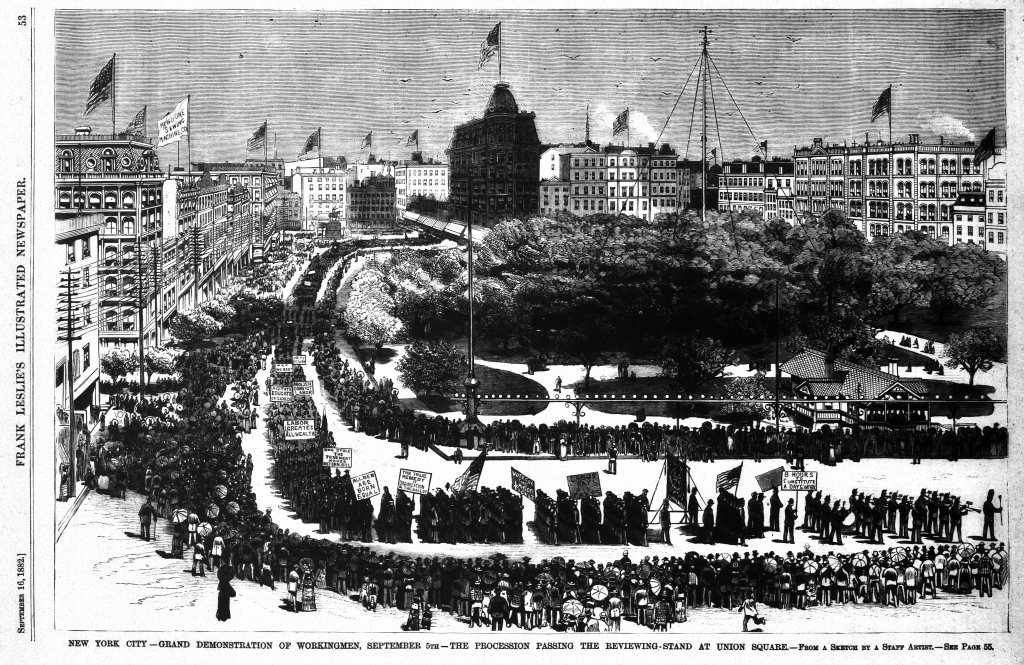 First American Labor parade held in NYC on 09/05/1882