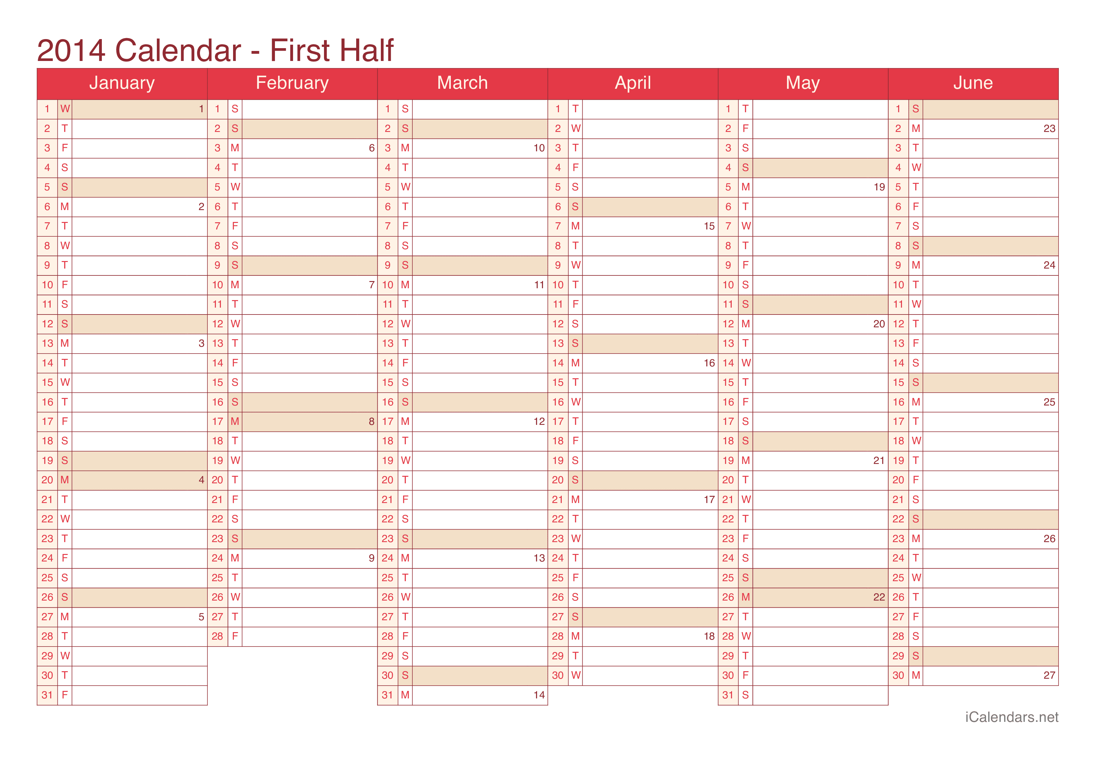 Hands up fuif 2014 calendar