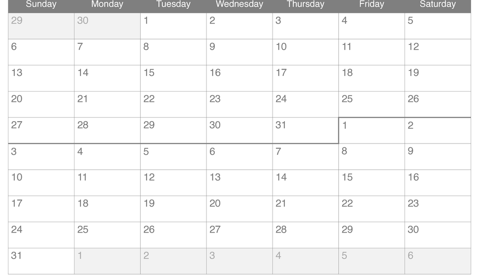 2026 December January Calendar