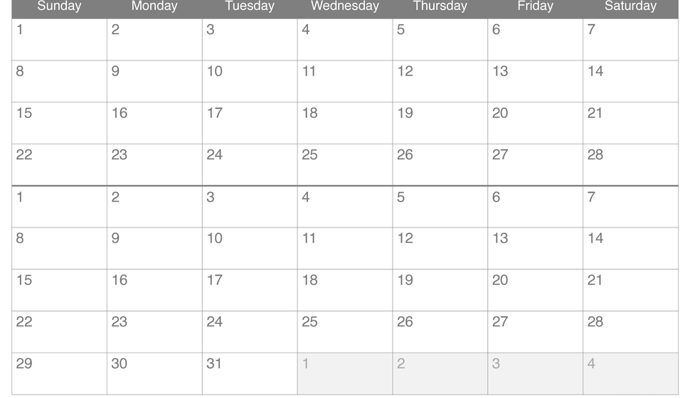 2026 February March Calendar
