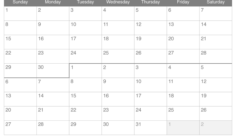 2026 November December Calendar