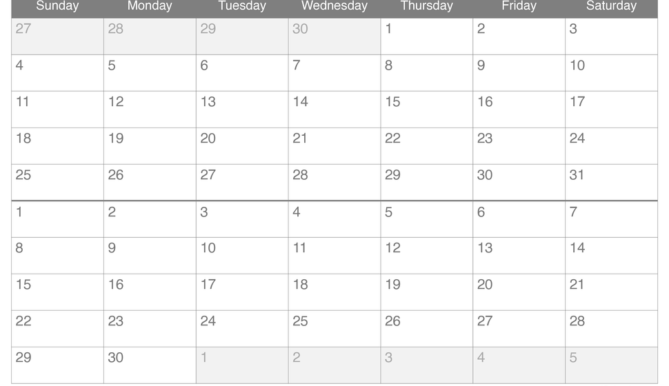 2026 October November Calendar
