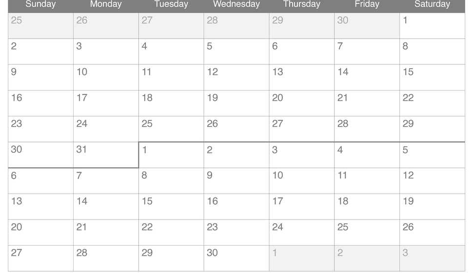2027 May June Calendar