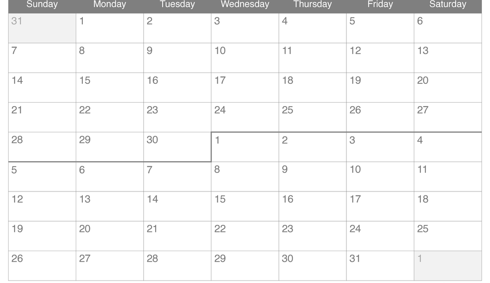 2027 November December Calendar