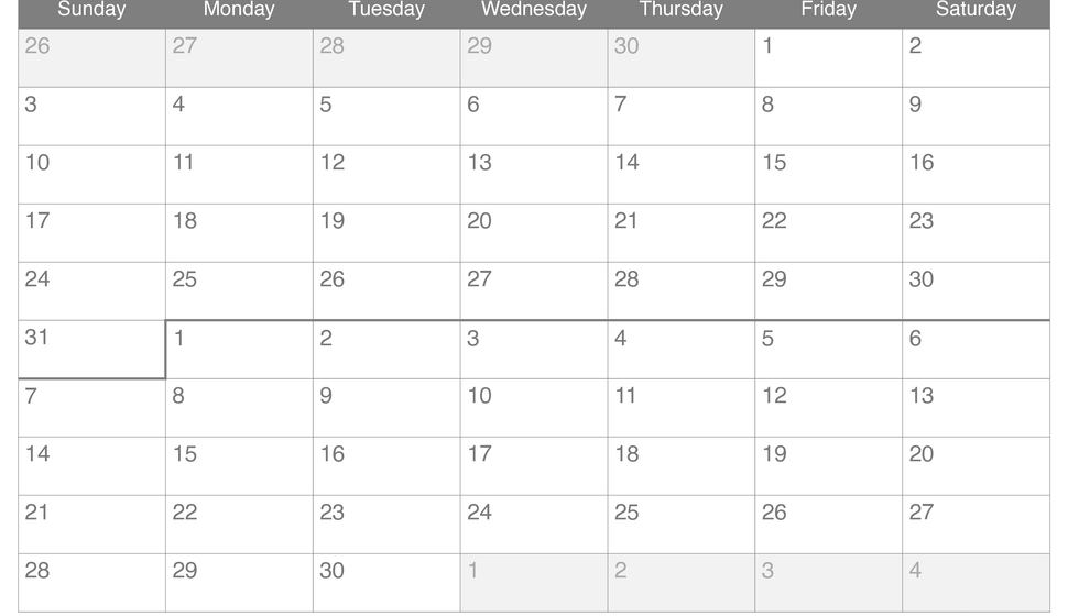 2027 October November Calendar