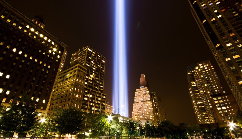 Tribute in Light, September 2013, Battery Park City, New York