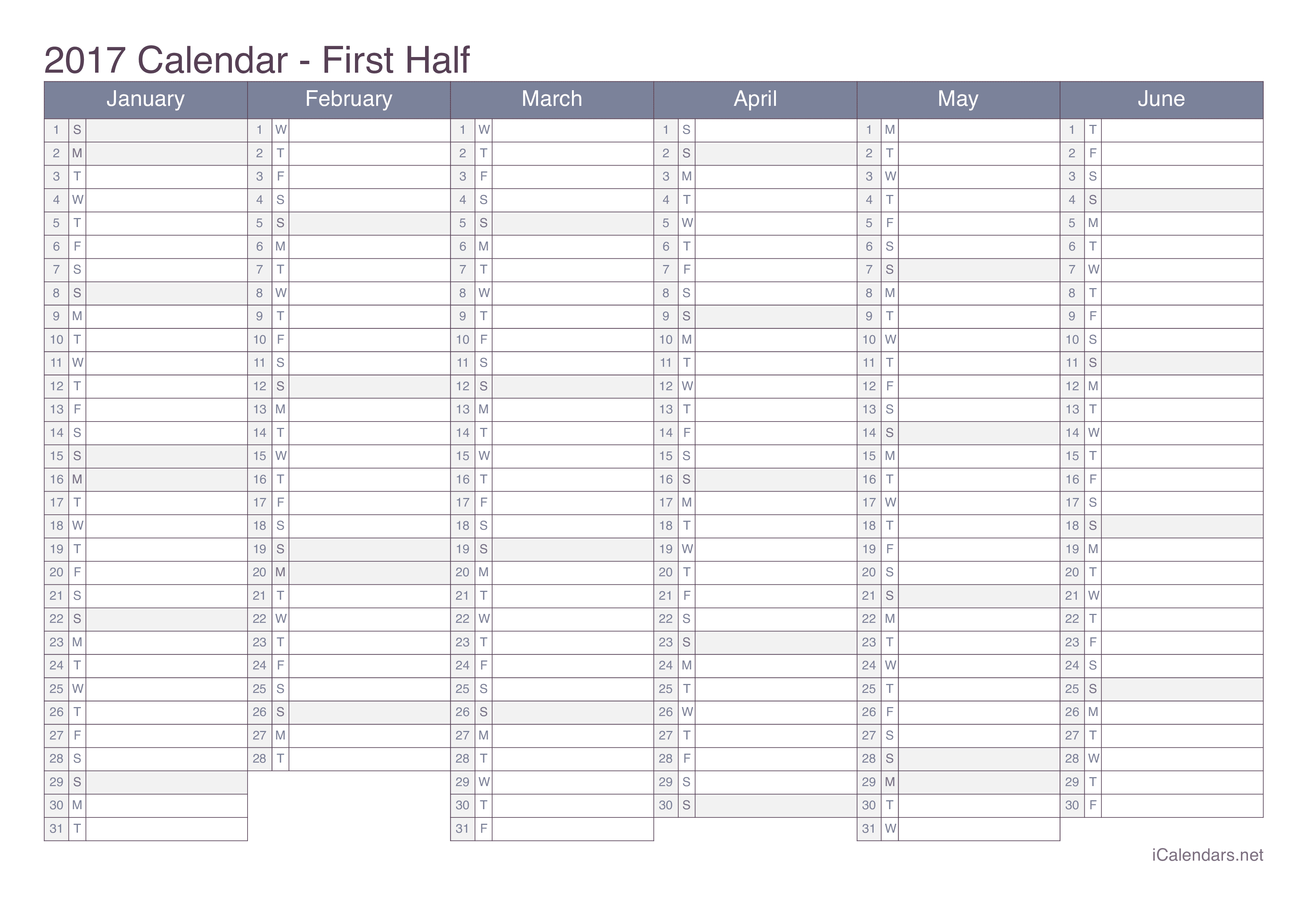 17 Printable Calendar Pdf Or Excel Icalendars Net