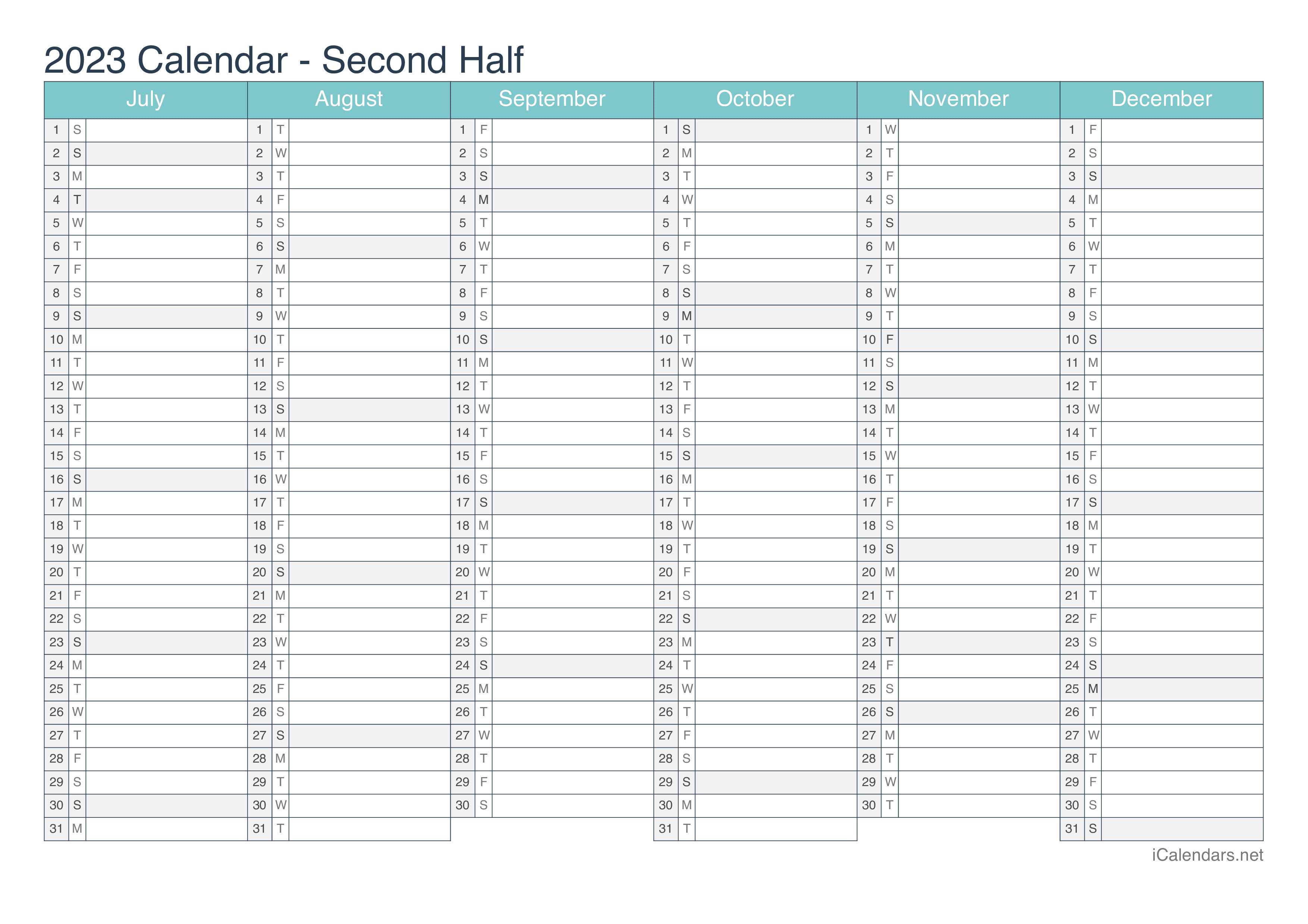 2023 Printable Calendar PDF or Excel